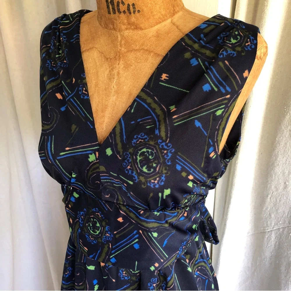 SOLD Vintage 60s Empire Maxi Dress + Matching Tassel Trim Pashmina Style Shawl - Picture 4 of 9